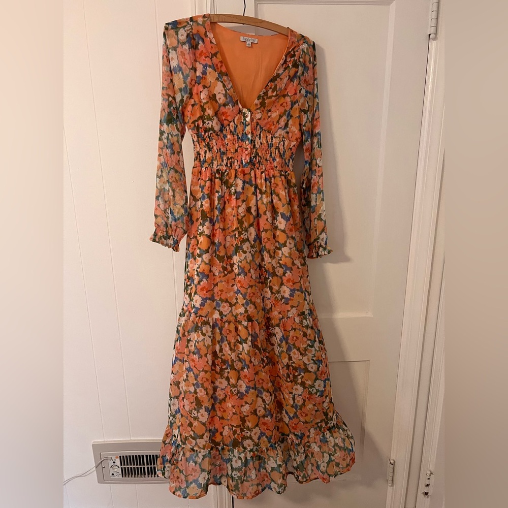 Floral long sleeve dress